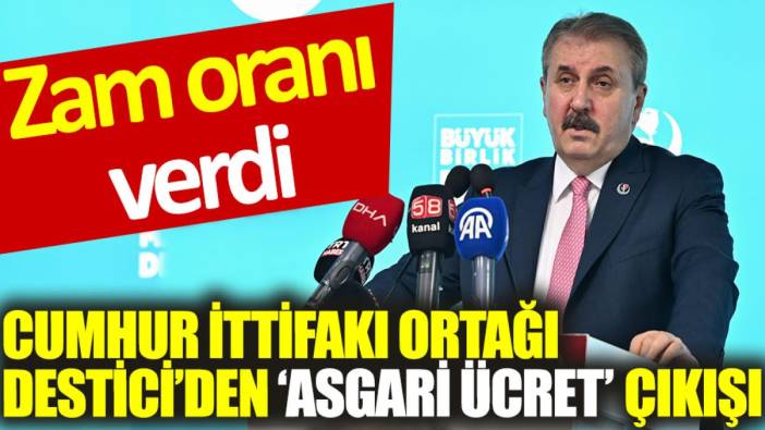 Cumhur İttifakı ortağı Destici’den ‘asgari ücret’ çıkışı: Zam oranı verdi