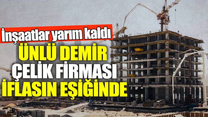 Ünlü Demir çelik firması iflasın eşiğinde! İnşaatlar yarım kaldı