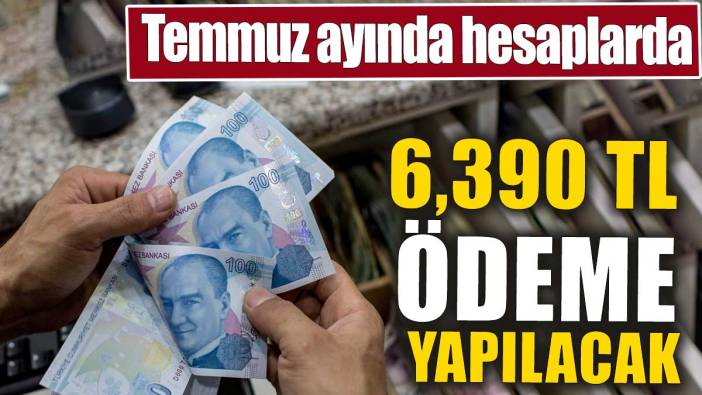 6,390 TL ödeme yapılacak. Temmuz ayında hesaplarda