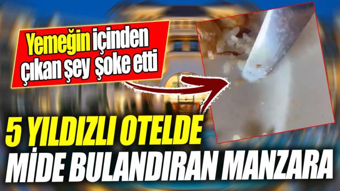 5 yıldızlı otelde mide bulandıran manzara: Yemeğin içinden çıkan şey şoke etti'