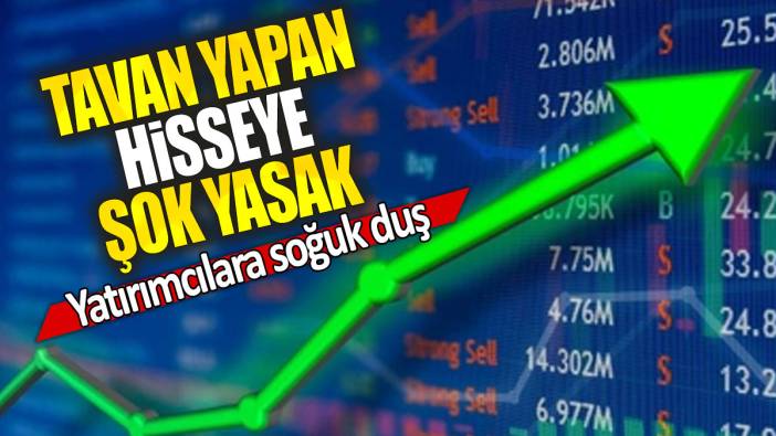 Tavan yapan hisseye şok yasak: Yatırımcılara soğuk duş