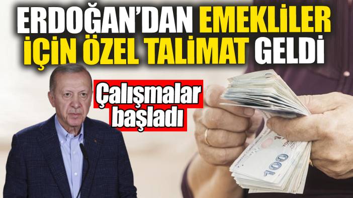 Erdoğan'dan emekliler için özel talimat geldi. Çalışmalar başladı