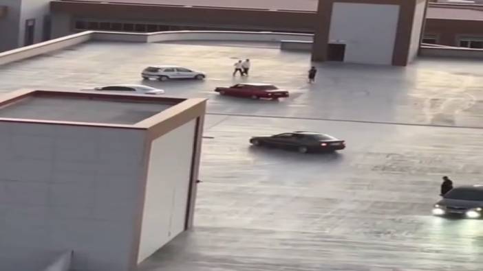 Hastane otoparkında drift yaptı; o anlar kamerada