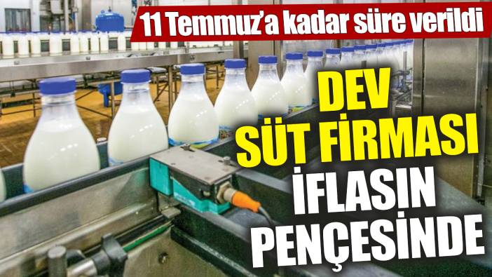 Dev süt firması iflasın pençesinde! 11 Temmuz’a kadar süre verildi