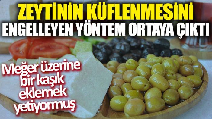 Zeytinin bozulmasını engelleyen yöntem ortaya çıktı: Meğer üzerine bir kaşık eklemek yetiyormuş