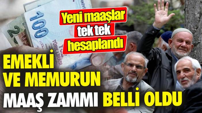 Son Dakika: Emekli ve memurun maaş zammı belli oldu ‘Yeni maaşlar tek tek hesaplandı’