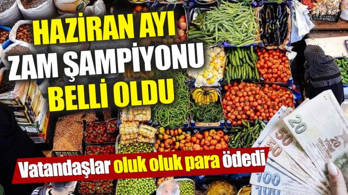 Haziran ayı zam şampiyonu belli oldu! Vatandaşlar oluk oluk para ödedi