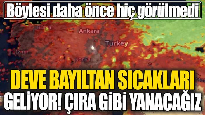 Deve bayıltan sıcakları geliyor. Çıra gibi yanacağız! Daha önce böylesi hiç görülmedi