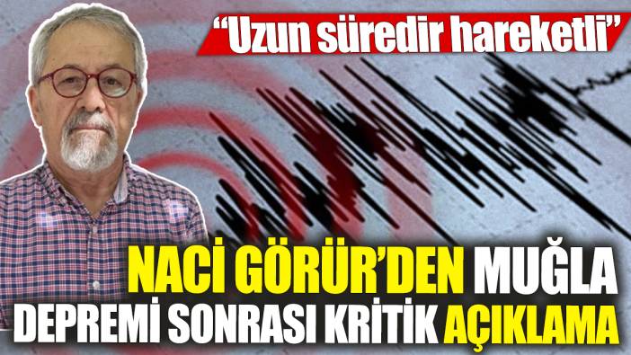 Naci Görür’den Muğla depremi sonrası kritik açıklama ‘Uzun süredir hareketli’