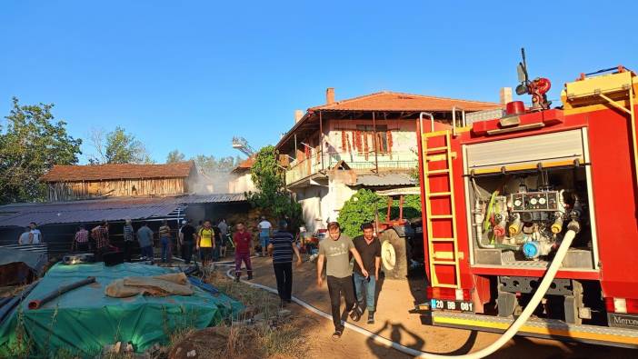 Hatay'da samanlık yangını