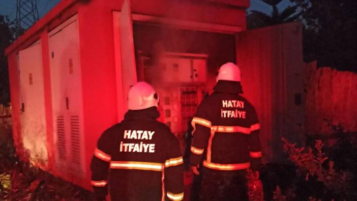 Hatay'da trafo yangını korku dolu anlar yaşattı