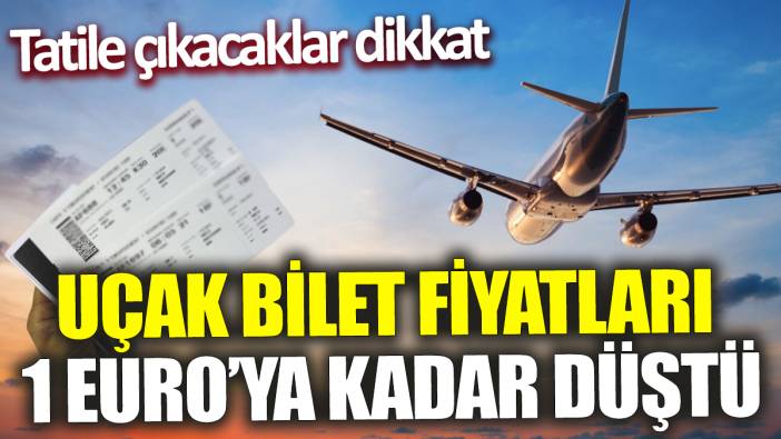 Tatile çıkacaklar dikkat! Uçak bilet fiyatları 1 Euro’ya kadar düştü