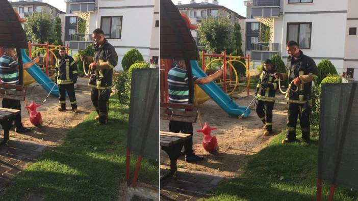 Oyun alanındaki yılan paniğe neden oldu