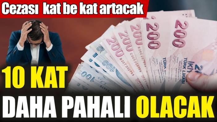 10 kat daha pahalı olacak! Cezası kat be kat artacak
