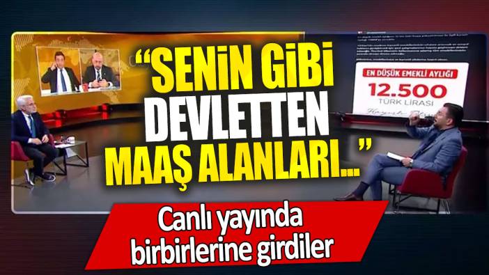 Canlı yayında birbirlerine girdiler: Senin gibi devletten maaş alanları...