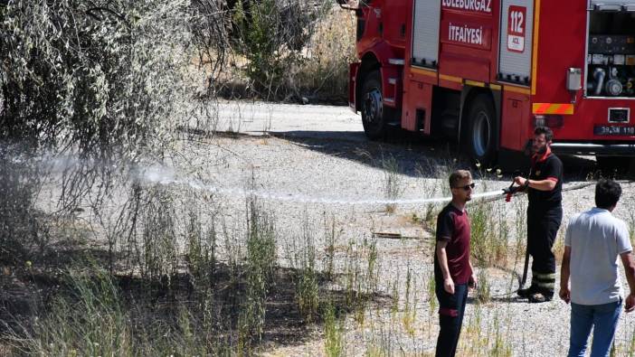 Kırklareli'nde eski hastane bahçesinde yangın