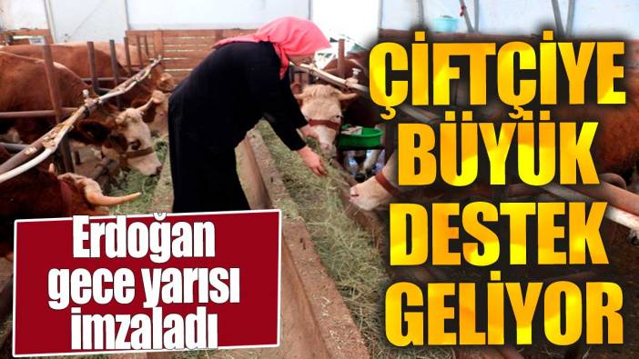 Çiftçiye büyük destek geliyor. Erdoğan gece yarısı imzaladı