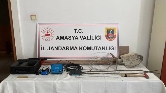 Amasya'da kaçak kazı operasyonu