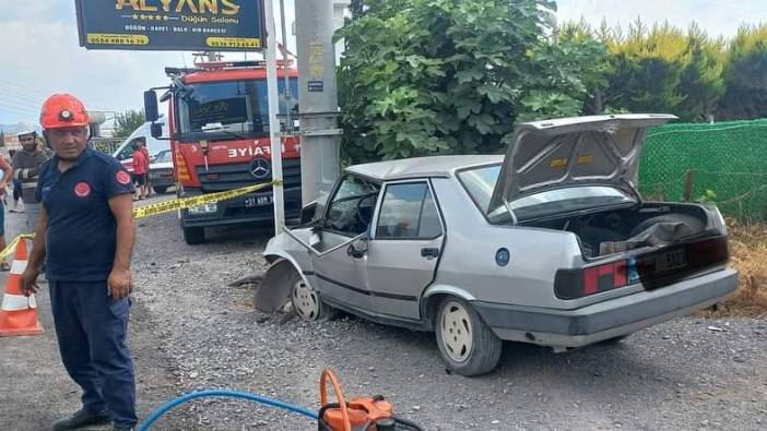 Hatay'da otomobil direğe çarptı: 1 ölü