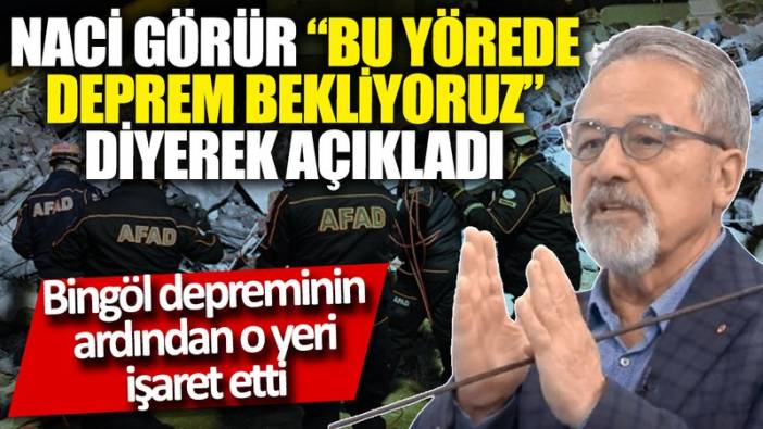 Naci Görür "Bu yörede deprem bekliyoruz" diyerek açıkladı! Bingöl depreminin ardından o yeri işaret etti