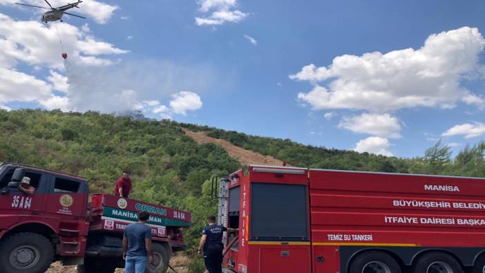 Manisa'daki orman yangını felakete dönüşmeden söndürüldü