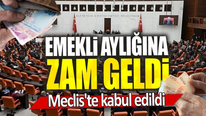 Emekli aylığına zam geldi: Meclis'te kabul edildi