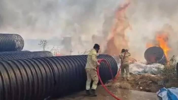 Mersin'deki liman şantiyesinde yangın