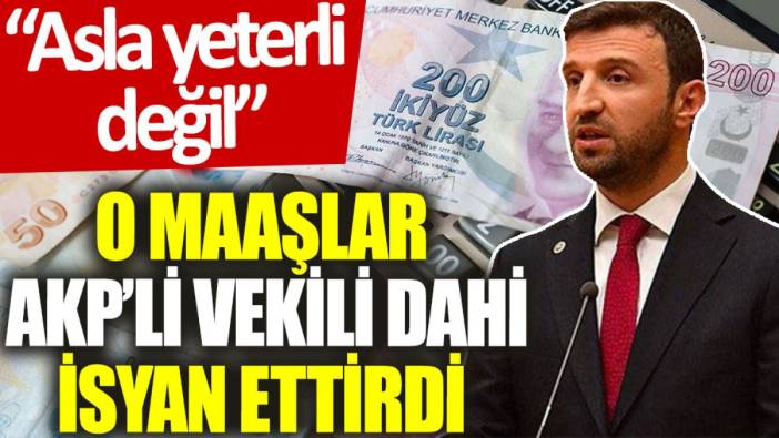 O maaşlar AKP’li vekili dahi isyan ettirdi: Asla yeterli değil