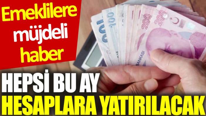 Emeklilere müjdeli haber: Hepsi bu ay hesaplara yatırılacak