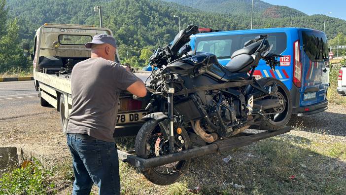 Karabük'te feci kaza: Motosiklet sürücüsü can verdi