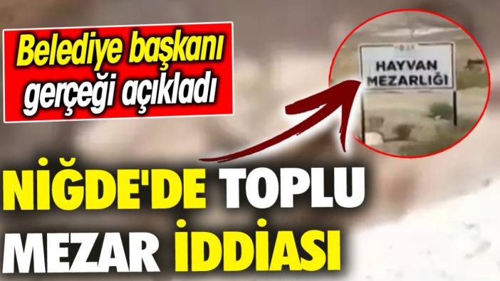 Niğde'de toplu mezar iddiası: Belediye başkanı gerçeği açıkladı