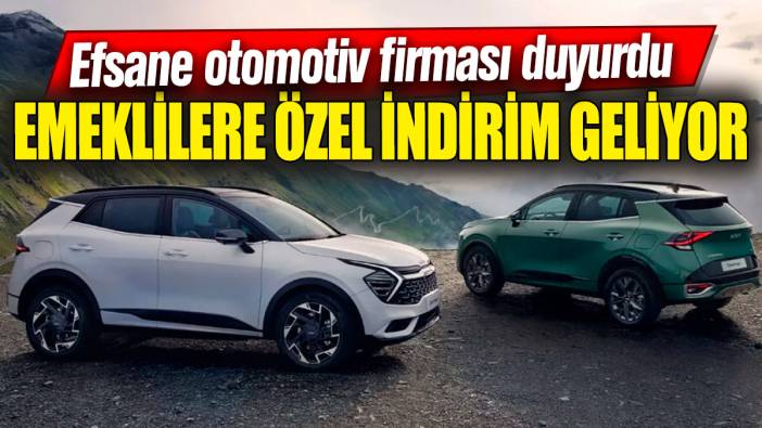 Emeklilere özel indirim geliyor: Efsane otomotiv firması duyurdu