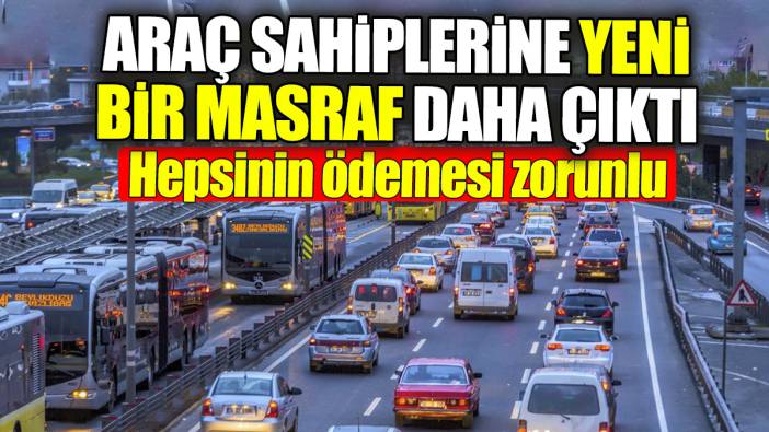 Araç sahiplerine yeni bir masraf daha çıktı: Hepsinin ödemesi zorunlu