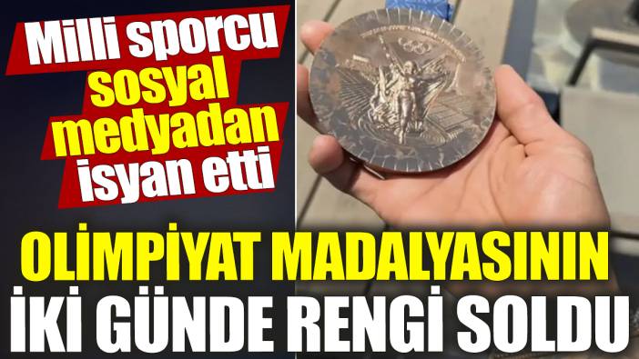 Olimpiyat madalyasının iki günde rengi soldu! Milli sporcu sosyal medyadan isyan etti