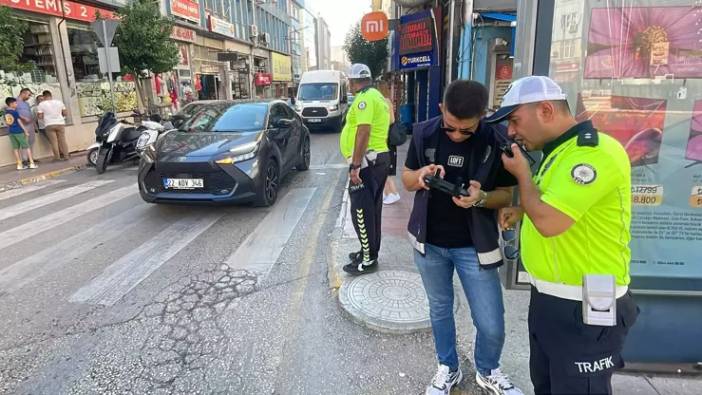 Edirne'de drone ile denetim