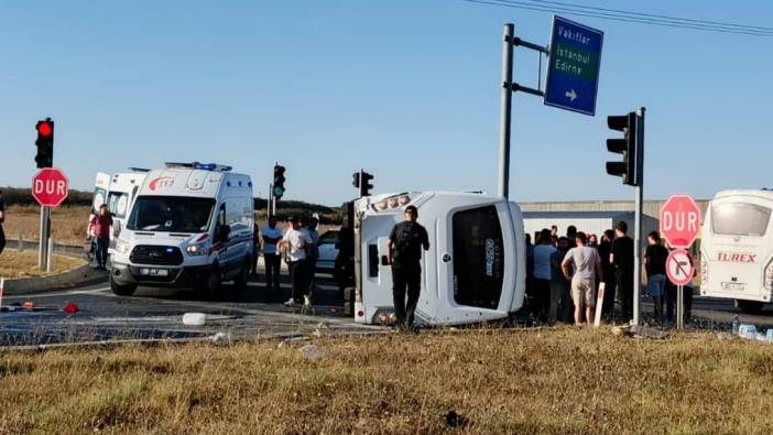 Tekirdağ'da feci kaza: 12 yaralı