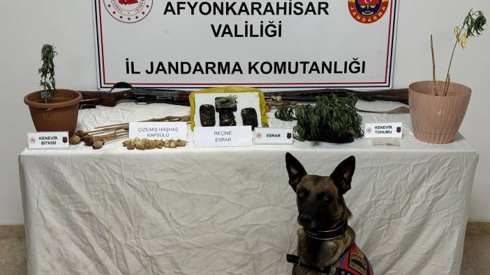 Afyonkarahisar'da jandarma uyuşturucu madde ele geçirdi