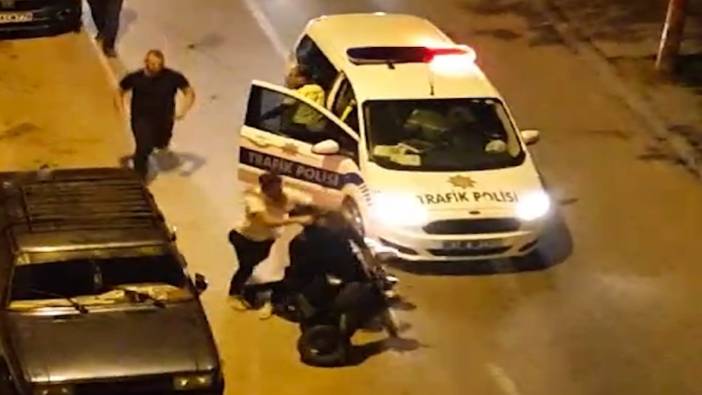 Kastamonu'da gürültü kavgası kameraya yansıdı