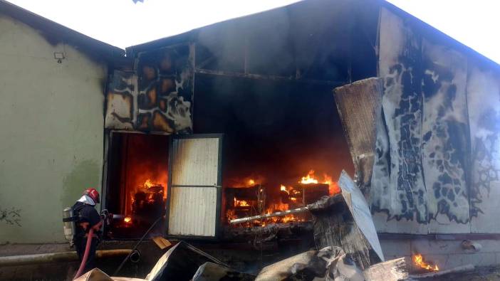 Sakarya'da atölyede yangın