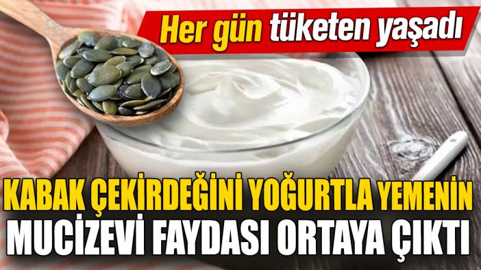 Kabak çekirdeğini yoğurtla tüketmenin mucizevi faydası ortaya çıktı! Her gün tüketen yaşadı