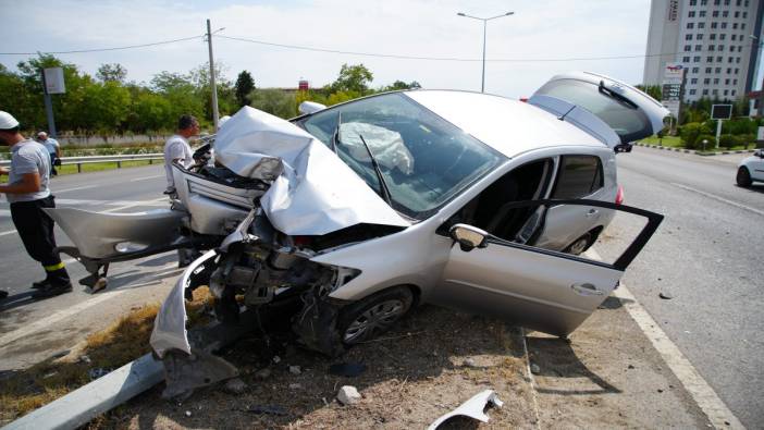 Edirne’de feci kaza: Baba ve iki çocuğu yaralandı