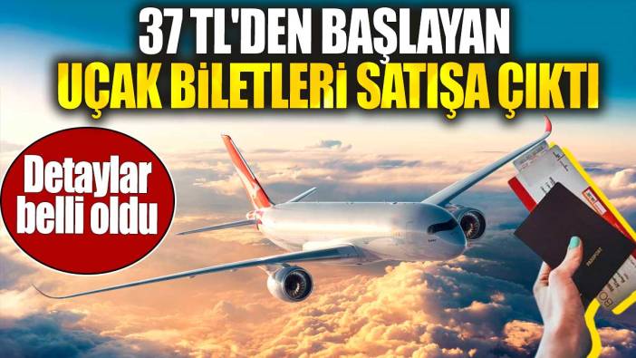 37 TL'den başlayan uçak biletleri satışa çıktı. Detaylar belli oldu