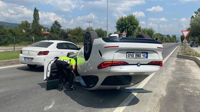 Otomobil takla attı. Sürücüsünün burnu bile kanamadı