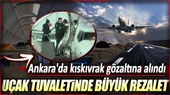 Uçak tuvaletinde büyük rezalet: Ankara'da kıskıvrak gözaltına alındı!