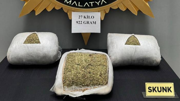 Malatya'da kilolarca skunk ele geçirildi