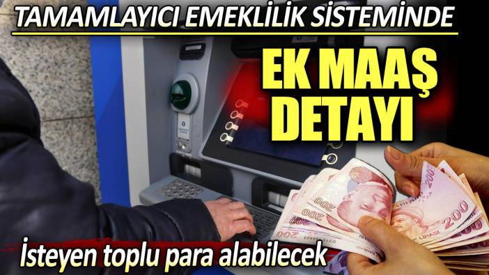 Tamamlayıcı emeklilik sisteminde ek maaş detayı: İsteyen toplu para alabilecek