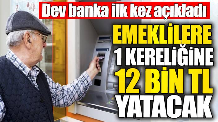 Emeklilere 1 kereliğine 12 bin TL ödenecek. Dev banka ilk kez açıkladı