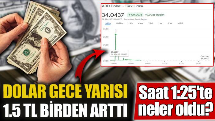 Dolar gece yarısı 1.5 TL birden arttı! Saat 1:25'te neler oldu?