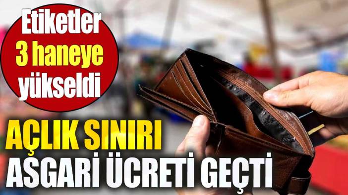 Açlık sınırı asgari ücreti geçti. Etiketler 3 haneye yükseldi