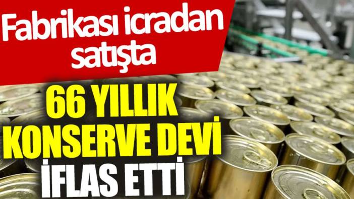 66 yıllık konserve devi iflas etti: Fabrikası icradan satışta